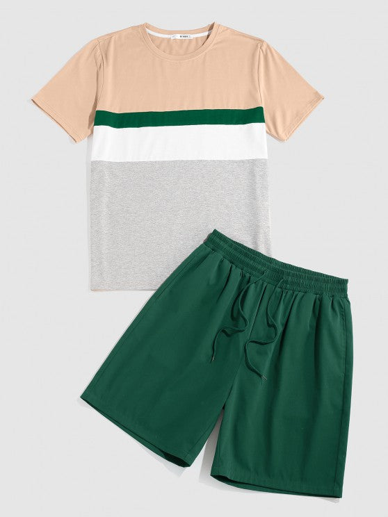 T Shirt And Drawstring Shorts - Grafton Collection