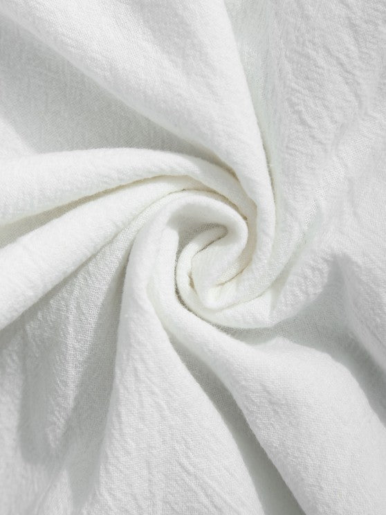 Textured Shirt And Striped Shorts Set - Grafton Collection