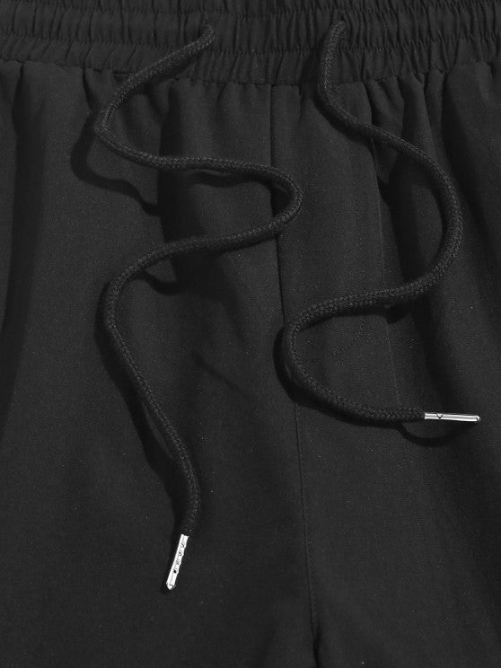 Two Piece Letter Cargo Shirt And Shorts - Grafton Collection