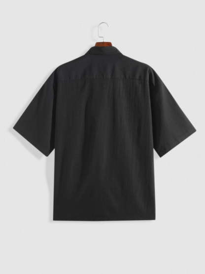Two Piece Letter Cargo Shirt And Shorts - Grafton Collection