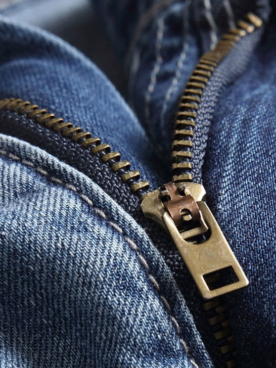 Striped Pattern Shirt And Denim Shorts Set - Grafton Collection