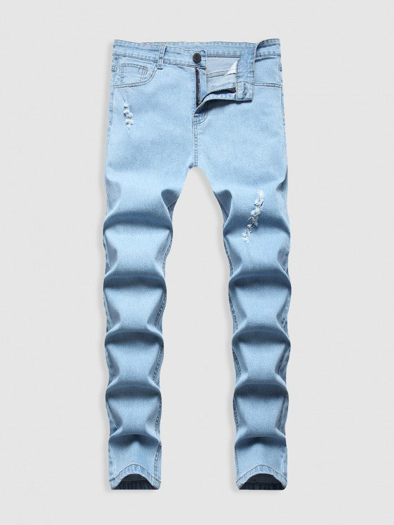 2 Pieces Stripes Shirt And Ripped Jeans - Grafton Collection