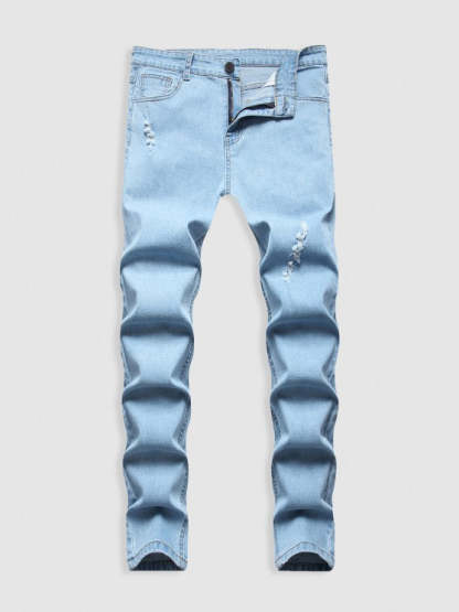 2 Pieces Stripes Shirt And Ripped Jeans - Grafton Collection