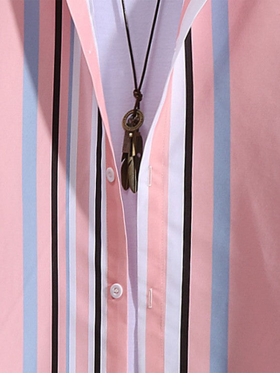 Striped Shirt And Ripped Jeans Set - Grafton Collection