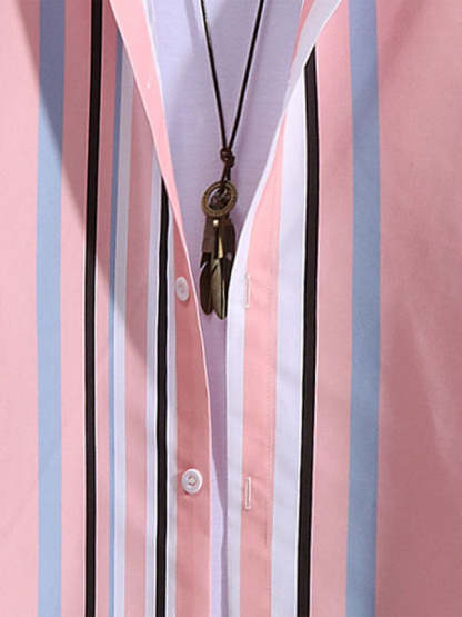 2 Pieces Stripe Shirt And Shorts - Grafton Collection