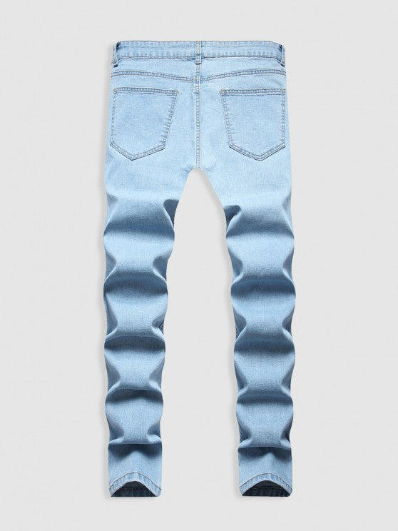 2 Pieces Stripes Shirt And Ripped Jeans - Grafton Collection