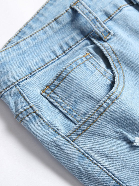 2 Pieces Stripes Shirt And Ripped Jeans - Grafton Collection