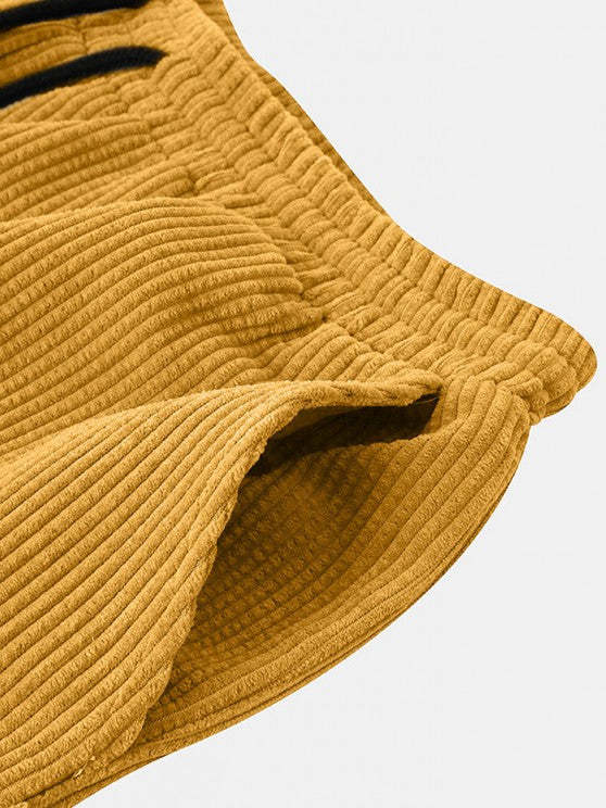Corduroy Button Shirt And Shorts Set - Grafton Collection