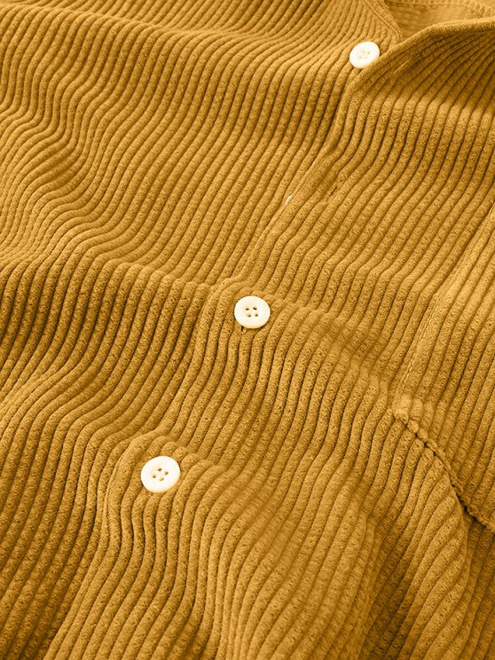 Corduroy Button Shirt And Shorts Set - Grafton Collection