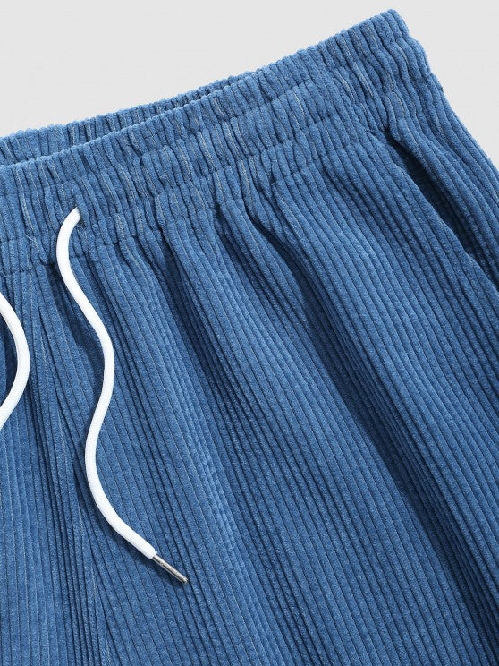 Two Piece Casual Shirt And Drawstring Shorts - Grafton Collection