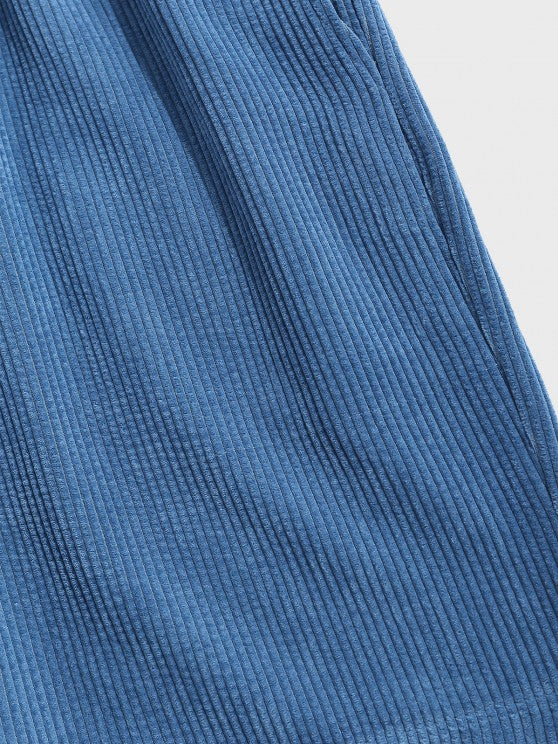 Two Piece Casual Shirt And Drawstring Shorts - Grafton Collection