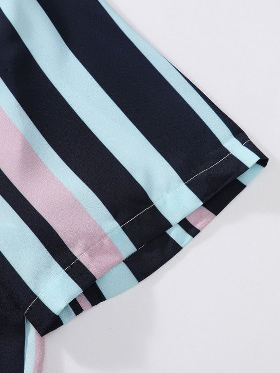 2 Pieces Stripes Shirt And Ripped Jeans - Grafton Collection