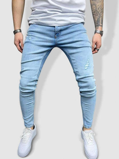 2 Pieces Stripes Shirt And Ripped Jeans - Grafton Collection