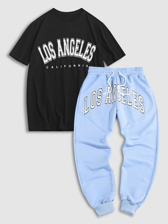 Printed Vintage T Shirt And Jogger - Grafton Collection