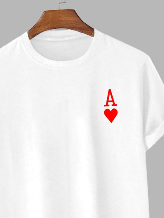 Printed Playing Card T Shirt And Shorts - Grafton Collection