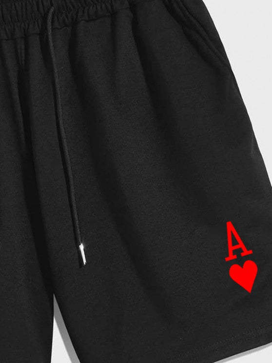 Playing Card Print T Shirt And Shorts Set - Grafton Collection