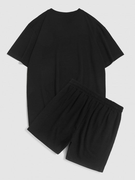 Printed T Shirt And Shorts - Grafton Collection