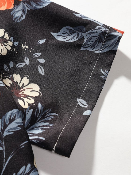 Floral Printed Shirt And Ripped Jeans - Grafton Collection