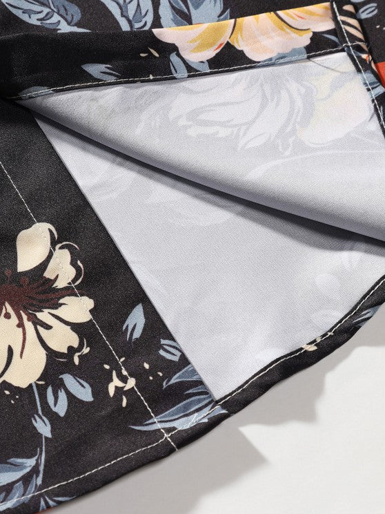 Floral Printed Shirt And Ripped Jeans - Grafton Collection