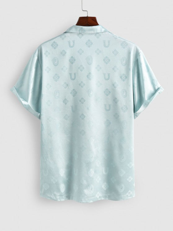 2 Pieces Pattern Shirt And Beam Feet Cargo Pants - Grafton Collection