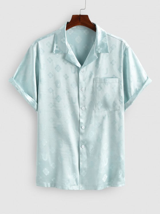 2 Pieces Pattern Shirt And Beam Feet Cargo Pants - Grafton Collection