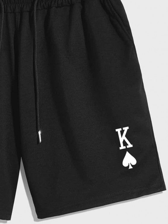 Printed Playing Card T Shirt And Shorts - Grafton Collection