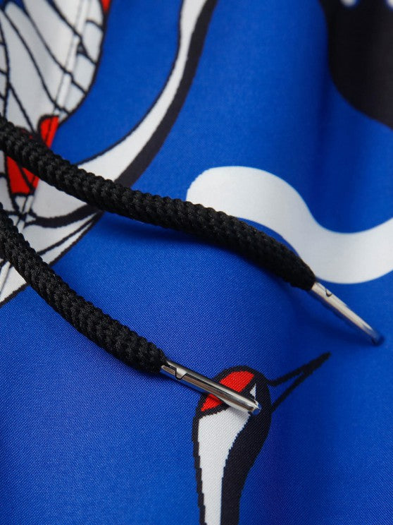 Floral Crane Printed Kimono And Shorts - Grafton Collection