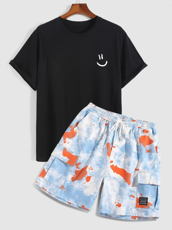 Smiley Cartoon T Shirt And Shorts - Grafton Collection