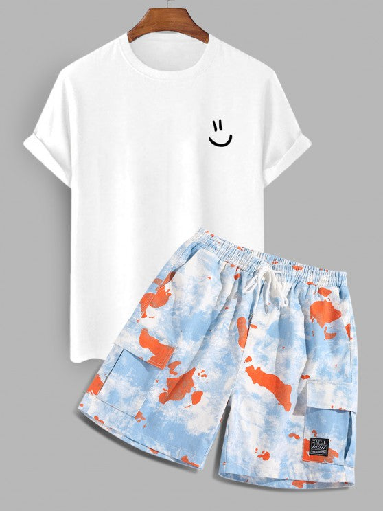 Smiley Cartoon T Shirt And Shorts - Grafton Collection