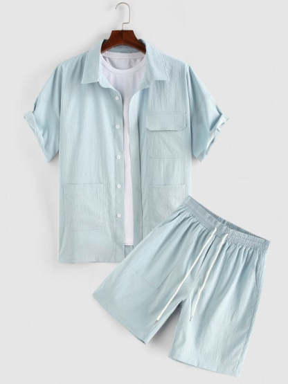 Cargo Pocket Shirt And Shorts - Grafton Collection