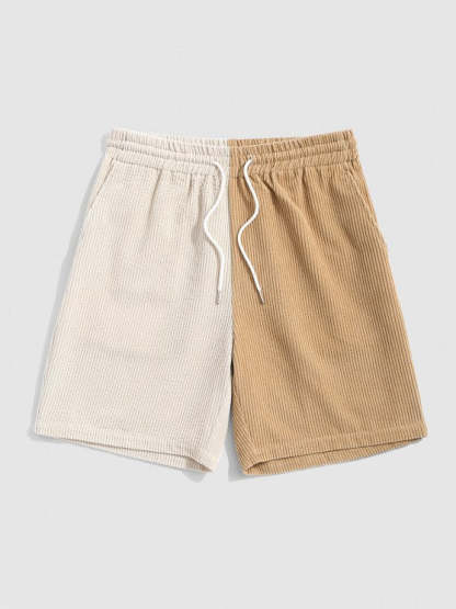 Polo Collared T Shirt With Corduroy Shorts - Grafton Collection