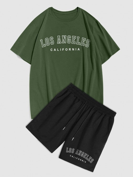 Printed T Shirt And Shorts - Grafton Collection