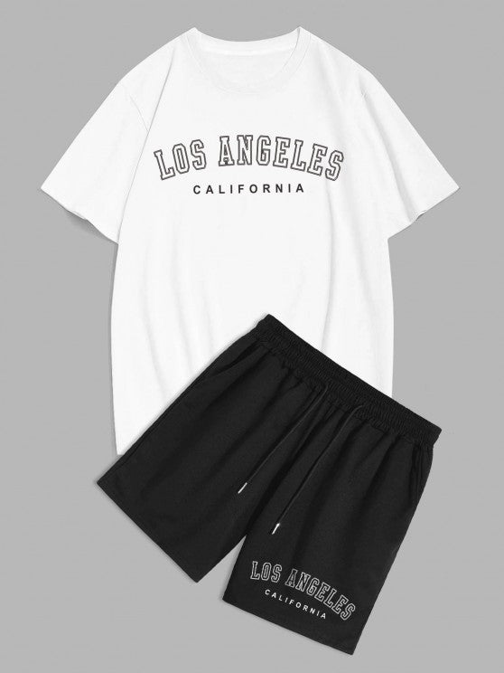 Printed T Shirt And Shorts - Grafton Collection