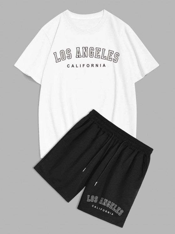 Printed T Shirt And Shorts - Grafton Collection