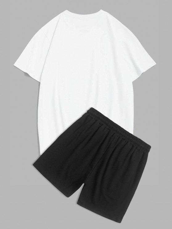Printed T Shirt And Shorts - Grafton Collection
