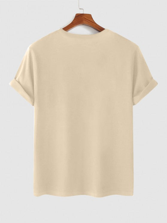 Slogan T shirt And Drawstring Shorts Set - Grafton Collection