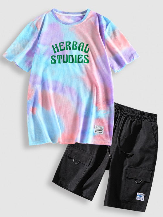 Letter Printed T Shirt And Shorts - Grafton Collection