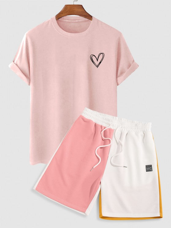 Casual Printed T Shirt And Shorts - Grafton Collection