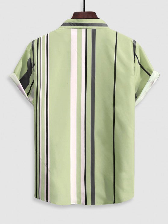 Striped Short Sleeve Shirt And Shorts - Grafton Collection