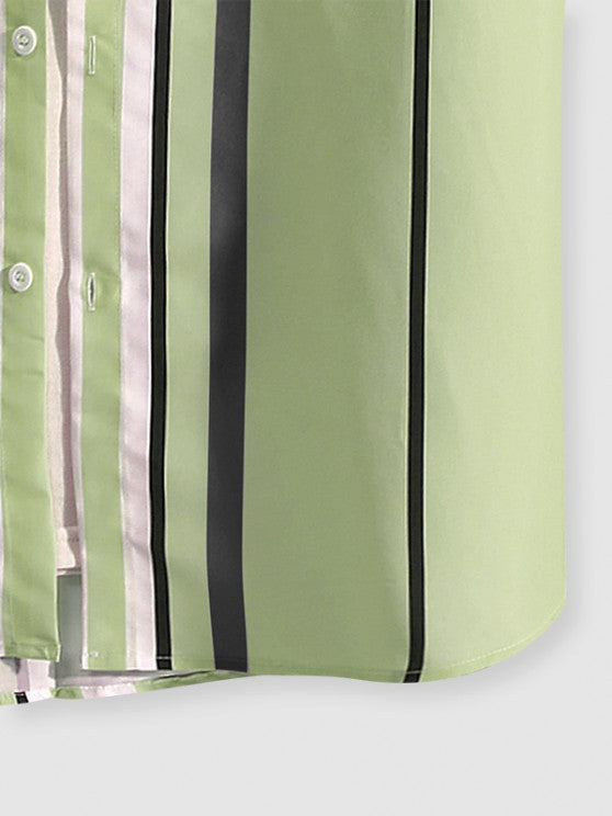 Striped Short Sleeve Shirt And Shorts - Grafton Collection