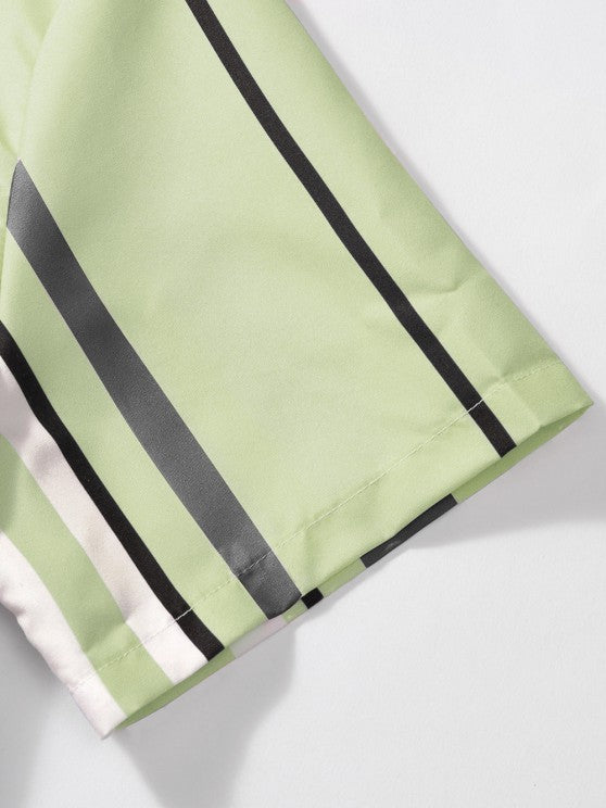 Striped Short Sleeve Shirt And Shorts - Grafton Collection