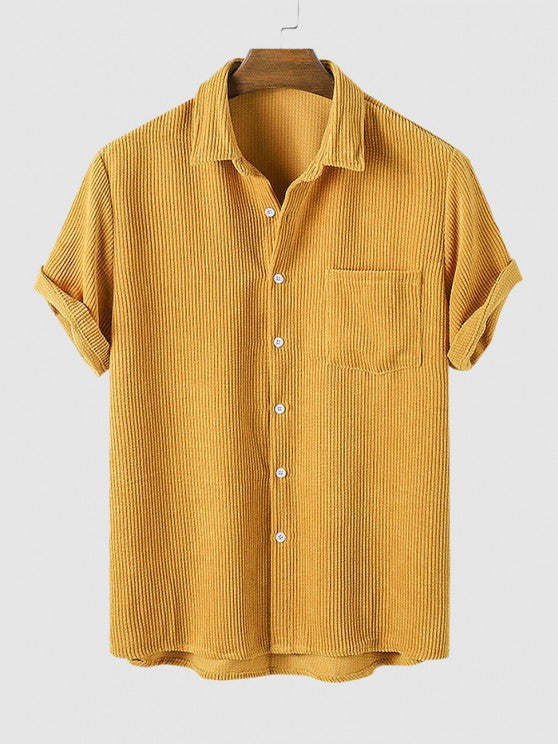 Two Piece Casual Shirt And Drawstring Shorts - Grafton Collection