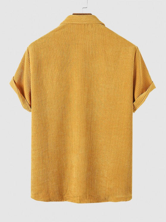 Two Piece Casual Shirt And Drawstring Shorts - Grafton Collection