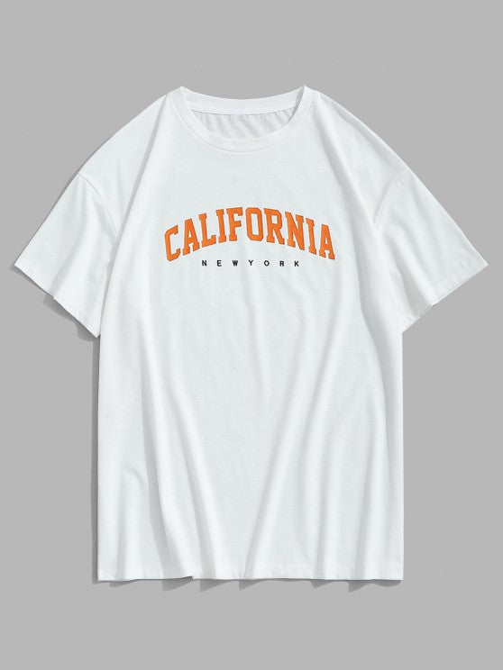 Sports Printed Tee And Drawstring Shorts Set - Grafton Collection