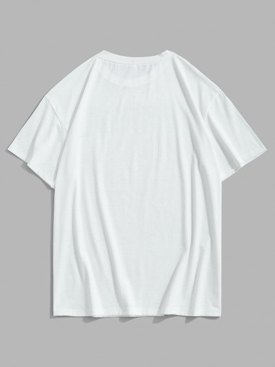 Sports Printed Tee And Drawstring Shorts Set - Grafton Collection