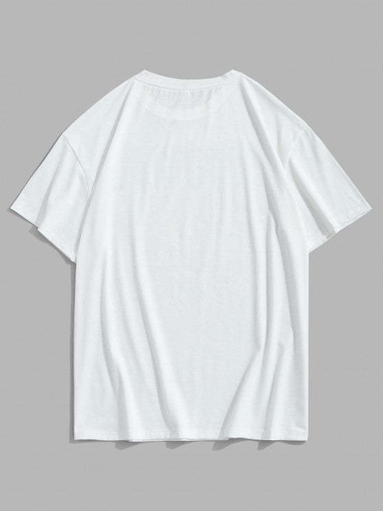 Sports Printed Tee And Drawstring Shorts Set - Grafton Collection