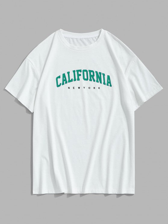 Sports Printed Tee And Drawstring Shorts Set - Grafton Collection