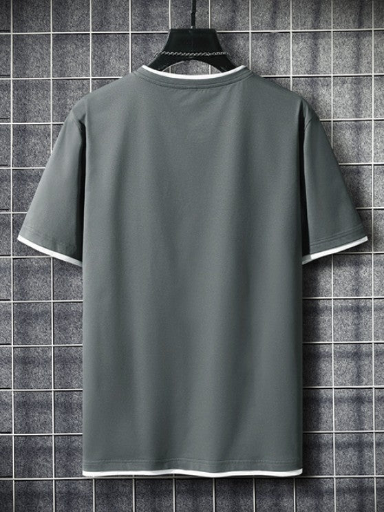 Ringer T Shirt with Casual Shorts - Grafton Collection