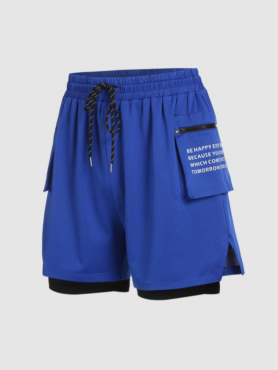 Smiley T Shirt With Cargo Sports Shorts - Grafton Collection