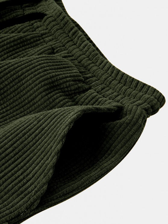 Corduroy Button Shirt And Shorts Set - Grafton Collection